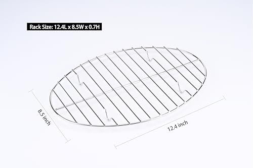 Oval roasting rack, Heavy-Duty Stainless Steel wire rack - Image 2