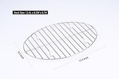 Oval roasting rack, Heavy-Duty Stainless Steel wire rack - Image 2