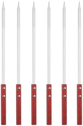 HARFINGTON 6pcs Metal Kebob Skewers 40cmx10mmx2mm Stainless Steel Flat Sticks by HARFINGTON