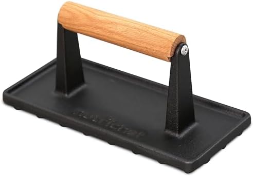 NutriChef Cast Iron Grill Press, Heavy-Duty Smash Burger Press by NutriChef%E2%84%A2Kitchen