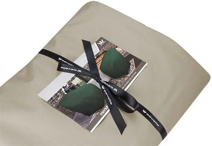 Eevelle Meridian Patio Oval Table Set Cover with Marine Grade Fabric - Outdoor Table Cover - Furniture Set Covers for Dining Table - Easy to Install - (25.5"H x 114"L x 82"W, Khaki)