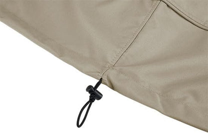 Eevelle Meridian Patio Oval Table Set Cover with Marine Grade Fabric - Outdoor Table Cover - Furniture Set Covers for Dining Table - Easy to Install - (25.5"H x 108"L x 82"W, Khaki)