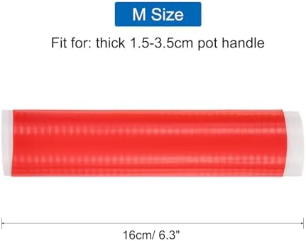 uxcell 3 Pcs Silicone Pan Handle Sleeve, Heat Resistant Potholder Pot Holders - Image 2