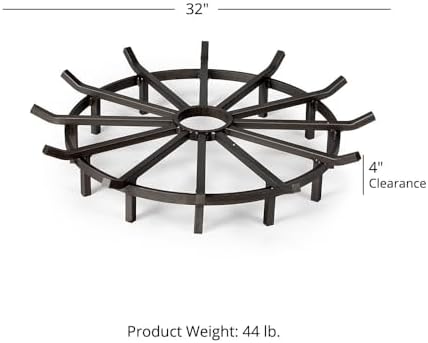 Ash & Ember 32" Wagon Wheel Fire Grate, High-Efficiency Smoke-Free Fireplace - Image 5
