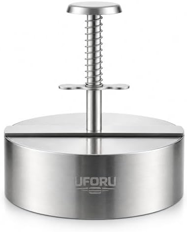 UFORU 4.5 Inch Burger Press, 304 Stainless Steel Hamburger Press Patty Maker by UFORU