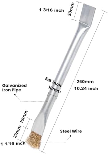 Professional Steel Wire Brush for Pellet Stove Cleaning, Steel Brush - Image 3
