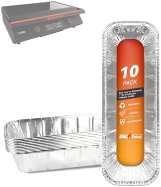 Grease Cup Liners for Blackstone 8001 22" Electric Griddle, Aluminum Foil Drip by BBQFuture