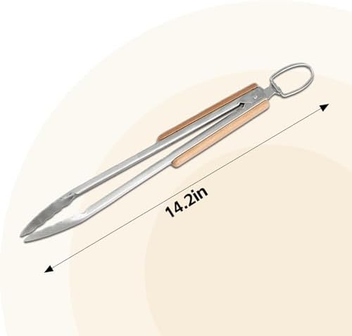 14 Inch Stainless Steel Grill Tongs - Image 2