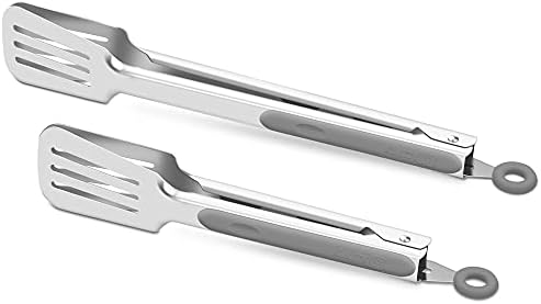 Kitchen & Grill Tongs Set of 2, 304 Stainless Steel, 9 & 12 Inch by ALLWIN-HOUSEWARE