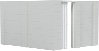 EverBlock 10’ x 12’ x 7’ L-Shaped Wall Kit with Accordion Door | 3’ x 7’ Doorway | Modular Building Blocks | Wall Display | Room Divider & Partition | Reusable | Indoor & Outdoor Use | Light Gray