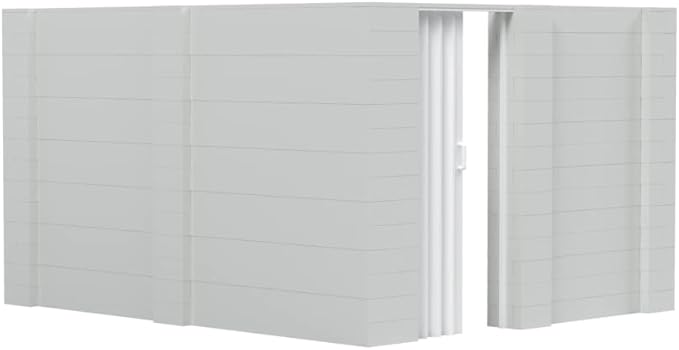 EverBlock 10’ x 12’ x 7’ L-Shaped Wall Kit with Accordion Door | 3’ x 7’ Doorway | Modular Building Blocks | Wall Display | Room Divider & Partition | Reusable | Indoor & Outdoor Use | Translucent