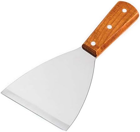 Super Z Outlet Stainless Steel Blade Grill Slant Edge Scraper Wooden Handle by SuperZOutlet