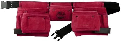 Graintex 11 Pocket Suede Leather Tool Belt/Tool Bag/Work Apron, 2 Hammer Loops by Graintex