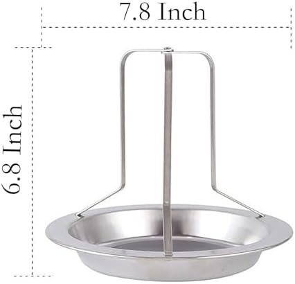 Roast Chicken Rack, 7.8 Inch x 6.8 Inch Stainless Steel Beer Can Grill Rack - Image 2