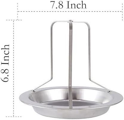 Roast Chicken Rack, 7.8 Inch x 6.8 Inch Stainless Steel Beer Can Grill Rack - Image 2