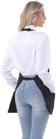 Chef Aprons for Women with 3 Pockets, Kitchen Work Apron for Cooking, Cotton - Image 6
