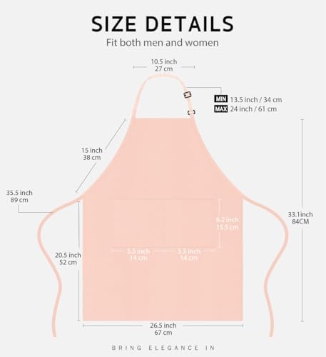 Syntus Apron for Men Women, Adjustable Cooking Kitchen Apron - Image 2