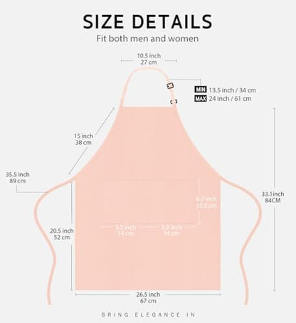 Syntus Apron for Men Women, Adjustable Cooking Kitchen Apron - Image 2