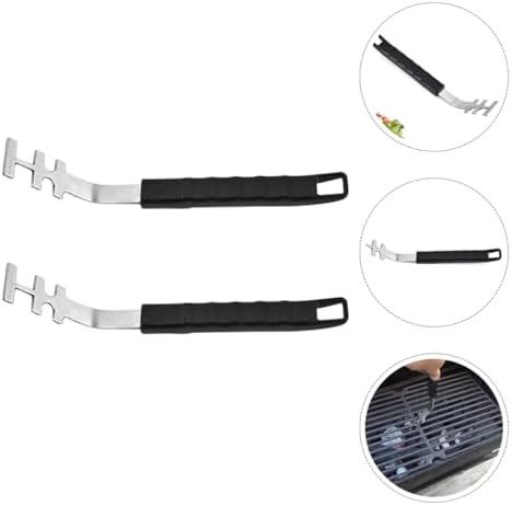 Xmas 2pcs Stainless Steel Barbecue Grate Lifter Gripper - Image 2