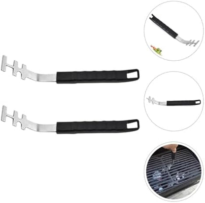 Xmas 2pcs Stainless Steel Barbecue Grate Lifter Gripper - Image 2