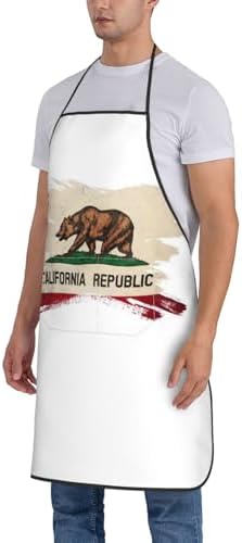 State Flag Apron with Bib Adjustable Kitchen Cooking Aprons Waitress Barbecue - Image 7