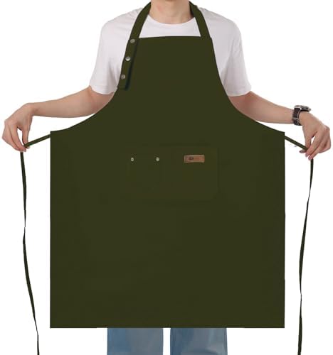 Yuubin Extra Large Aprons for Men Adjustable Button Apron by Unknown
