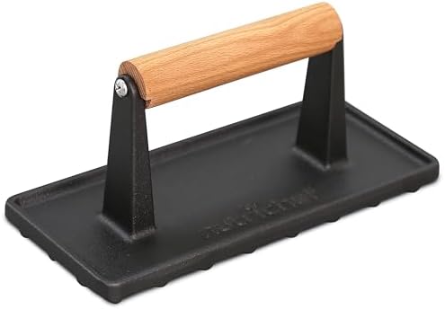 NutriChef Cast Iron Weight Grill Press – Heavy-Duty Griddle Press by NutriChef%E2%84%A2Kitchen