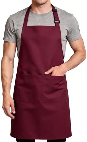 Large Chef Apron for Men and Women, Cooking Kitchen Aprons by Cardkiss