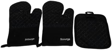 Oven Gloves and Mitts Set, Heat Glove Resistant Up to 450°F by Unknown