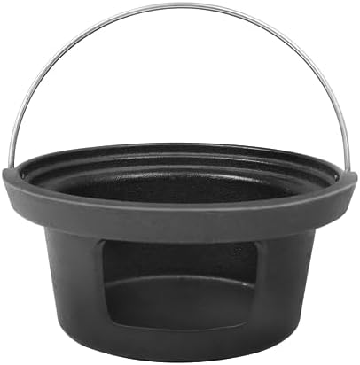 Cast Iron Ash Can with Handle for Kamado Joe Junior Grill, High Temperature by Vankey