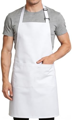 Large Chef Apron for Men and Women, Cooking Kitchen Aprons by Cardkiss