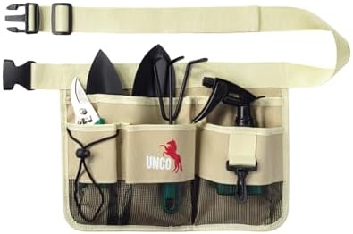 UNCO- Adjustable Gardening Belt, 7 Pockets, Cut and Water Resistant, Garden by Unco