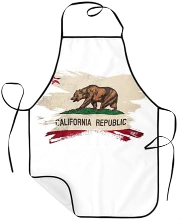 State Flag Apron with Bib Adjustable Kitchen Cooking Aprons Waitress Barbecue by Unknown
