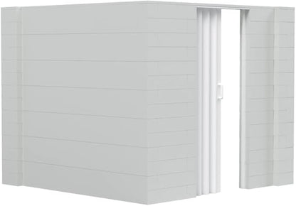 EverBlock 8’ x 8’ x 7’ L-Shaped Wall Kit with Accordion Door | 3’ x 7’ Doorway | Modular Building Blocks | Wall Display | Room Divider & Partition | Reusable | Indoor & Outdoor Use
