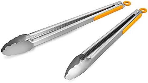 304 Stainless Steel Kitchen Cooking Tongs, 14 & 16 Inch by ALLWIN-HOUSEWARE