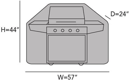 Covermates Grill Cover - Weather Resistant Outdoor Cover, Heavy Duty BBQ Covers for Large Outdoor Kitchen, Classic 12-Guage Vinyl, 57 Inch, Classic Tan