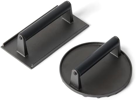 Amazon Basics Smash Burger Press, Cast Iron Bacon Press by AmazonBasics