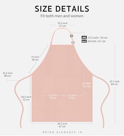 Syntus Apron for Men Women, Adjustable Cooking Kitchen Apron - Image 2