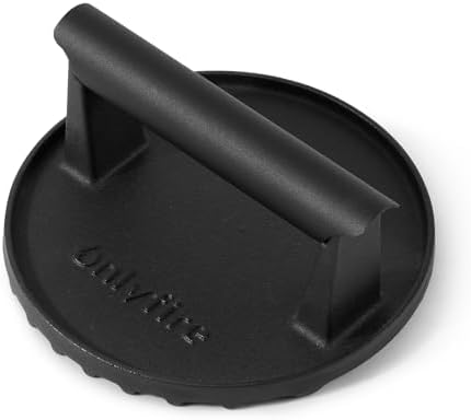 onlyfire 6 Inch Heavy-Duty Cast Iron Grill Press by onlyfire
