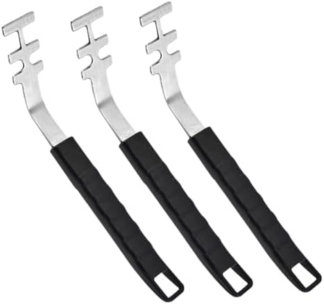 Grill Grate Lifter Gripper 3pcs Stainless Steel by HAKIDZEL