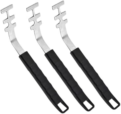 Grill Grate Lifter Gripper 3pcs Stainless Steel by HAKIDZEL
