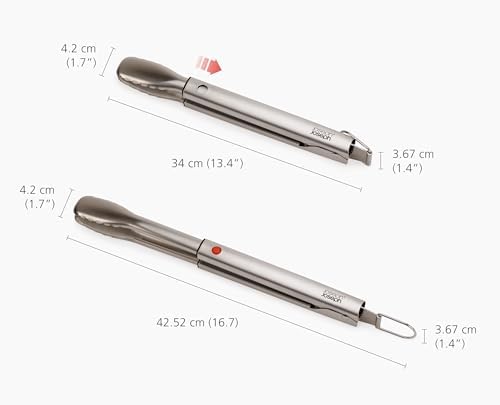 Joseph Joseph GrillOut Stainless Steel BBQ Tongs, Precision Grip, Retractable - Image 5