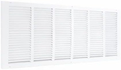 EZ-FLO 30 x 12 Inch (Duct Opening) Return Air Vent Cover for Wall or Ceiling, Solid Steel Return Air Grille, HVAC Vent Cover, White, 61648