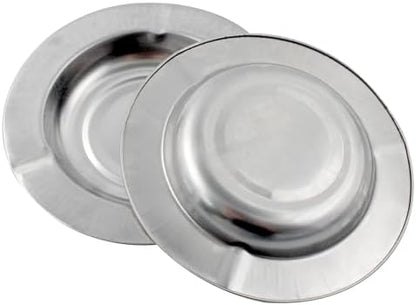 Lilaly 10-Pack Ashtray Round Cigar Ash Tray Stainless Ashtray - Image 3