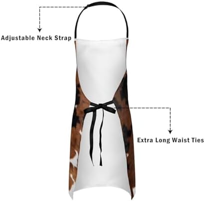 jejeloiu Western Aztec Apron for Women Men 26"x31" Southwestern Chef Cooking - Image 5