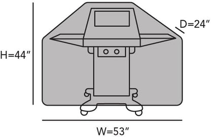 Covermates Grill Cover - Weather Resistant Outdoor Cover, Heavy Duty BBQ Covers for Large Outdoor Kitchen, Classic 12-Guage Vinyl, 53 Inch, Black