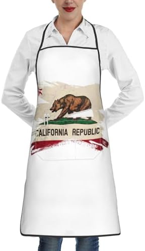State Flag Apron with Bib Adjustable Kitchen Cooking Aprons Waitress Barbecue - Image 5