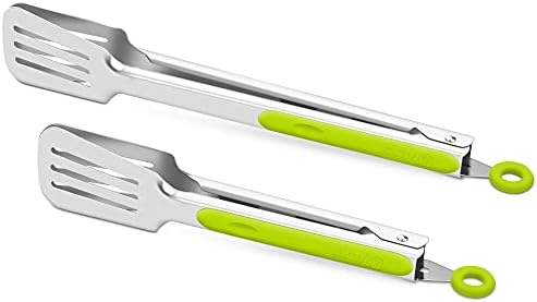 Kitchen & Grill Tongs Set of 2, 304 Stainless Steel, 9 & 12 Inch by ALLWIN-HOUSEWARE