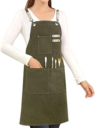 Hongsome Cotton Canvas Cross Back Apron by brand
