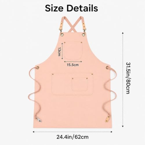 Double Sided Cross Back Chef Apron - Image 3